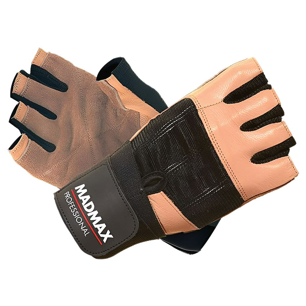 Перчатки для фитнеса с фиксацией запястья Mad Max Professional MFG-269 Black-Brown, Размер ХL (арт.2388) #1