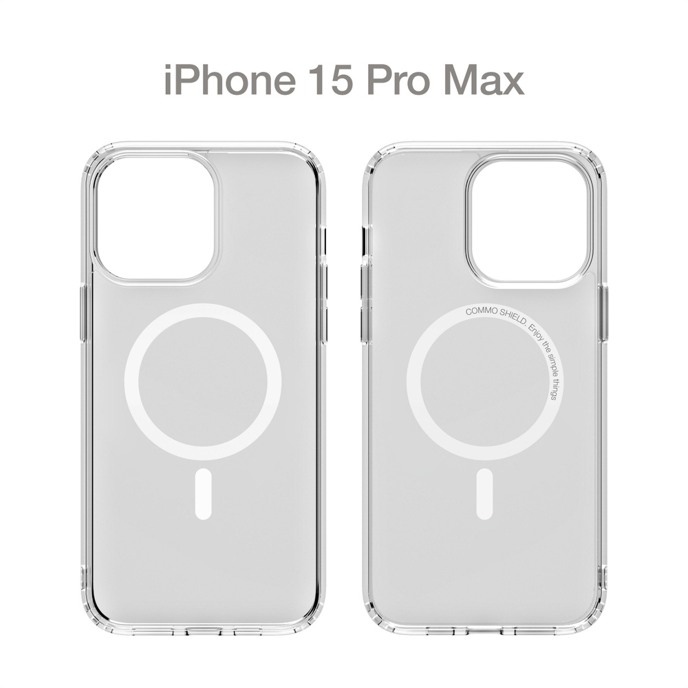 Защитный чехол COMMO Shield для Apple iPhone 15 Pro Max, с магнитным  кольцом, прозрачный - купить с доставкой по выгодным ценам в  интернет-магазине OZON (1401943932)