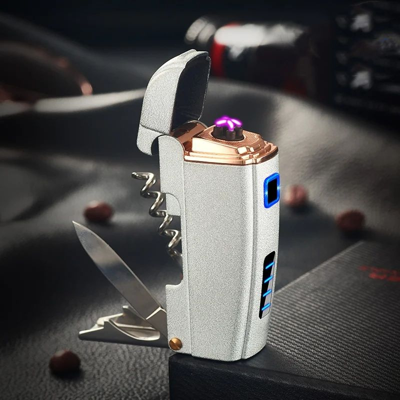 Новинка - двойная дуга зажигалка USB с защитой от ветра и подарочной ...