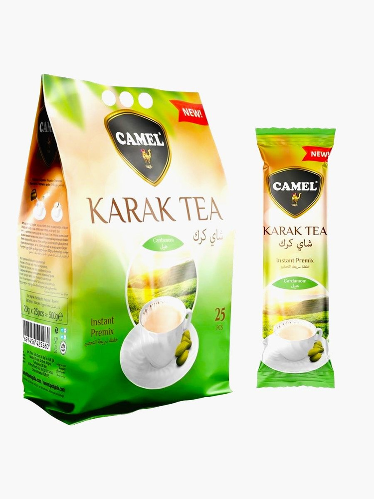 Karak Tea Cardamon, пряный чай c кардамоном в пакетиках, 25 саше х 20 гр.  #1
