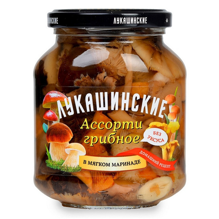 Грибы Лукашинские маринованные Ассортимент, 340г - купить с доставкой ...