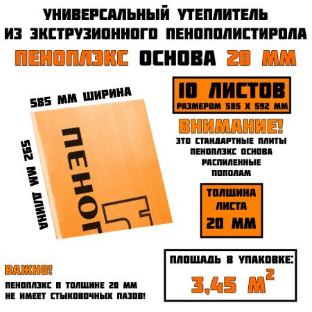 Теплоизоляция пеноплекс 10 мм