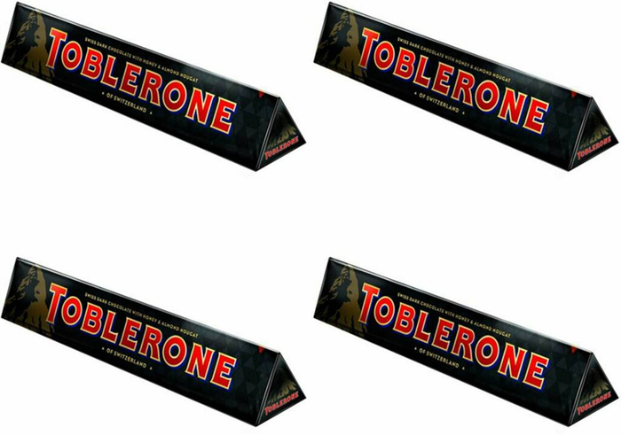 Шоколад Toblerone черный, 4шт. по 100г - купить с доставкой по выгодным ...