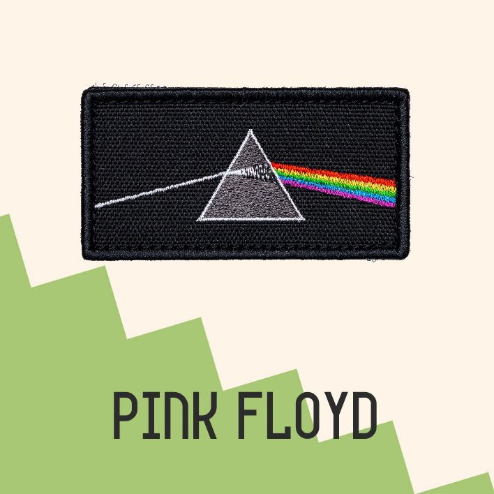 Нашивка на одежду патч прикольные шевроны на липучке "Pink Floyd" 8,2x4,3 см 