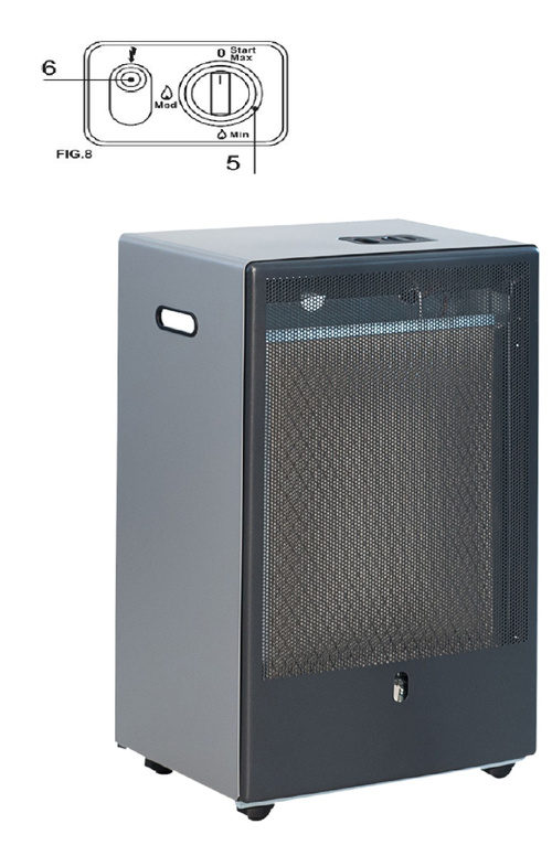 Газовый обогреватель каталитический ТМС CAMILLA 3100 3,4 кВт Серый