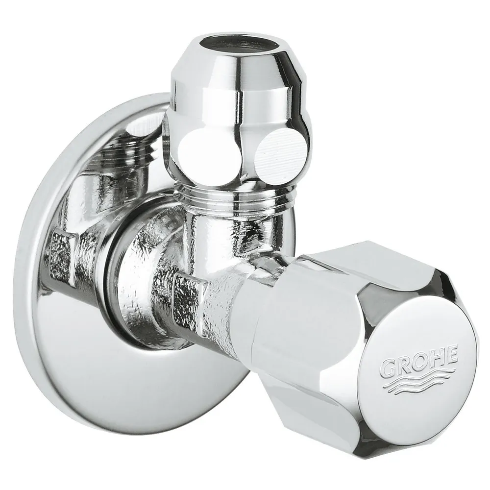 Вентиль угловой, с 1/2 на 3/8, для воды, латунь, хром, Grohe, вариант, фото 2