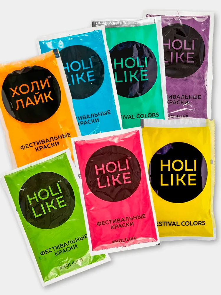 Краска Холи (HOLI) 1 пак, розовая, для фестивалей, праздников и детских дней рождения, розовый, фото 3