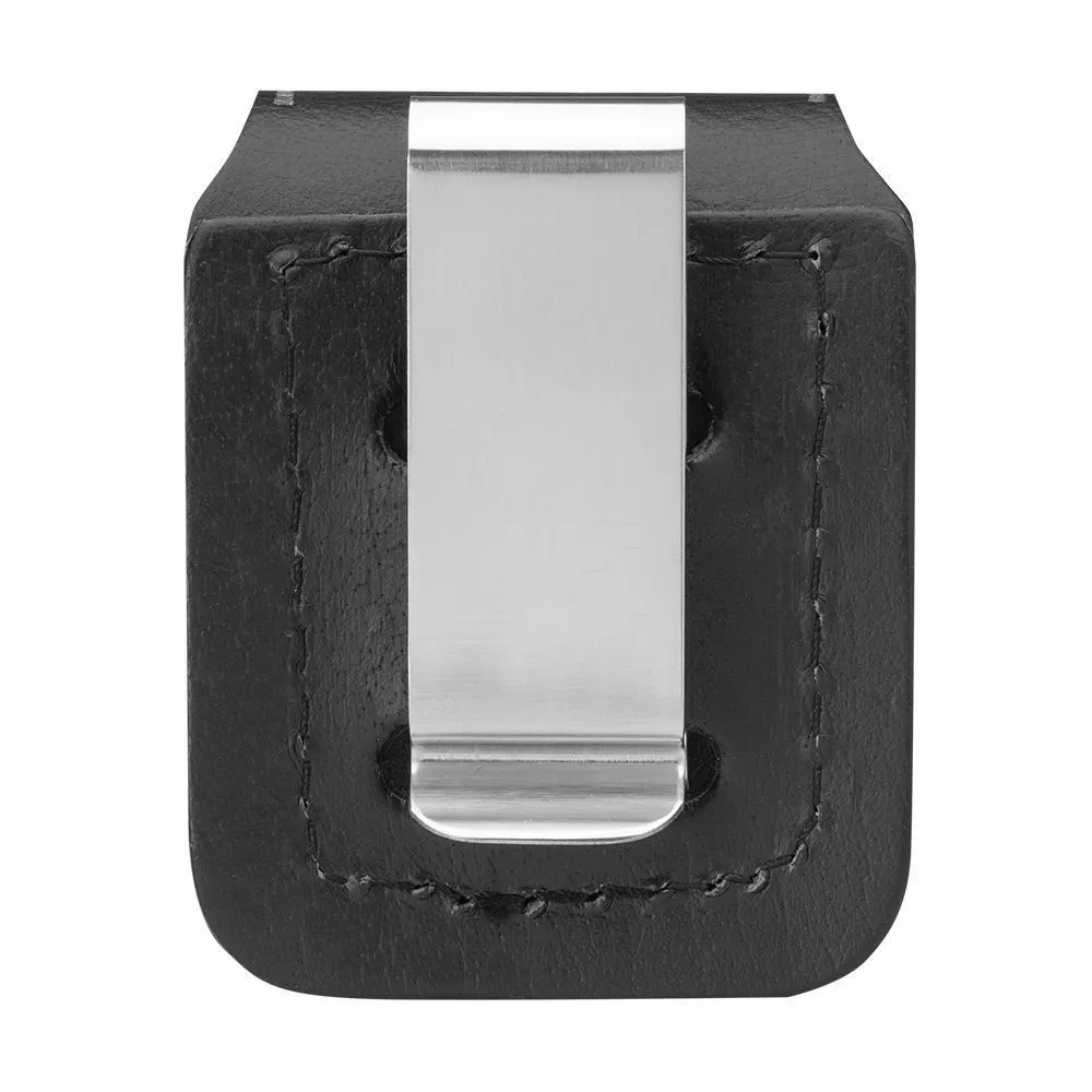 Чехол Zippo Для Зажигалки Зиппо Натуральная Кожа С Клипом Черный MADE IN USA LPCBK, черный, фото 3