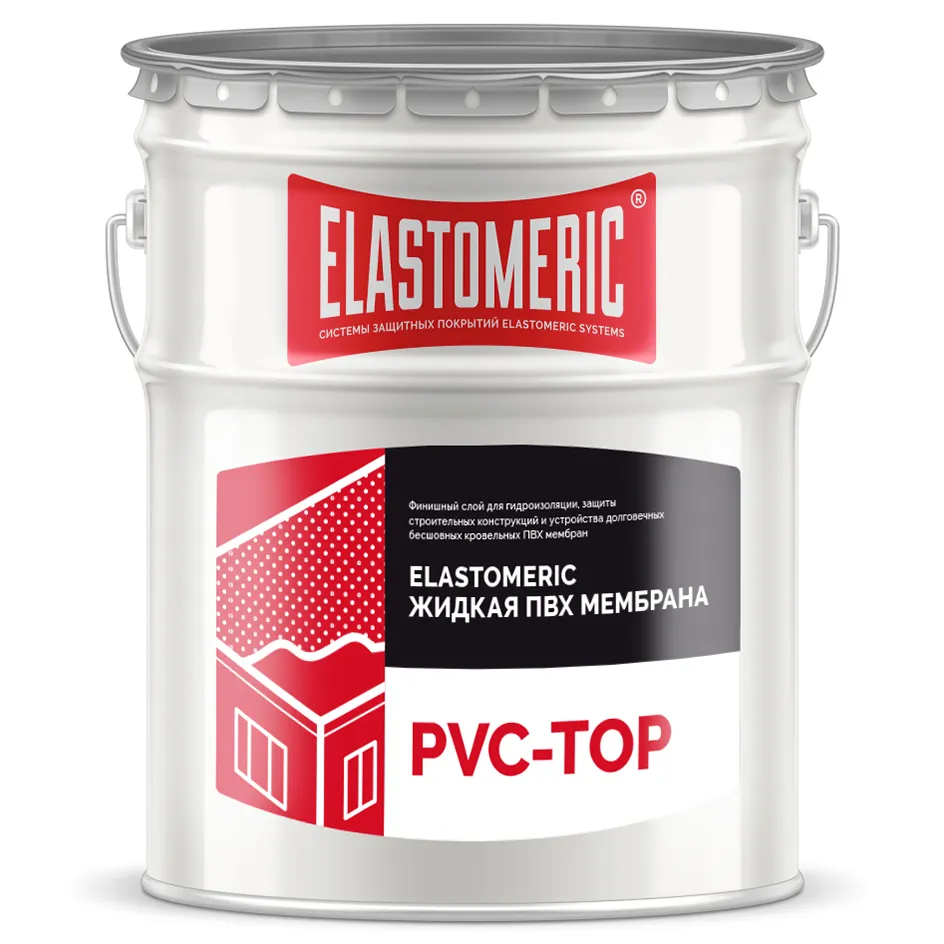 Мастика для ремонта кровельных ПВХ мембран Elastomeric PVC-TOP УФ-стойкая, 3кг, белая, 3 кг