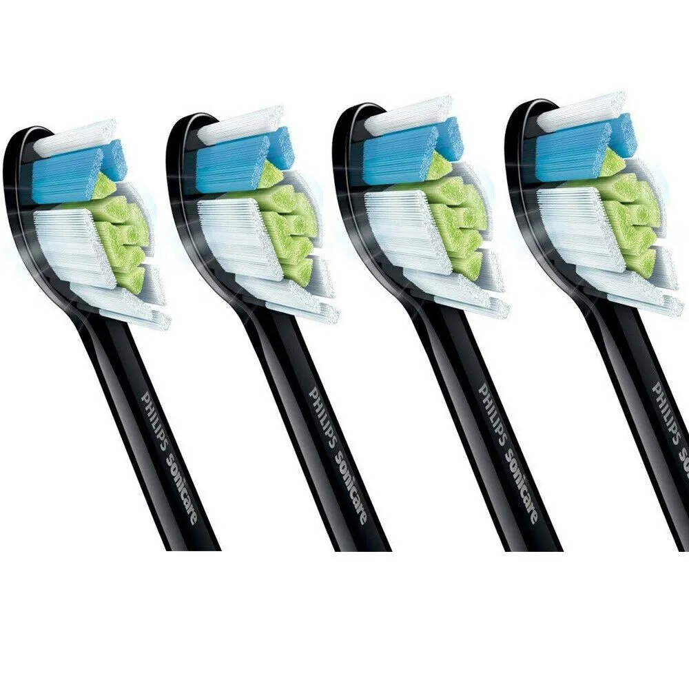 Заменные головки зубной щетки For Philips Sonicare DiamondClean, HX6064/95, 4 штуки, чёрный, черный, фото 2