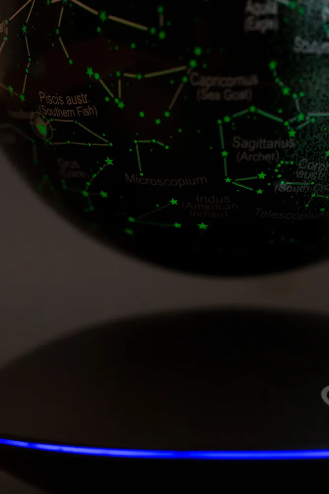 Левитирующий глобус Звёздное небо (D-14см) светящийся на круглой подставке, вариант, фото 4