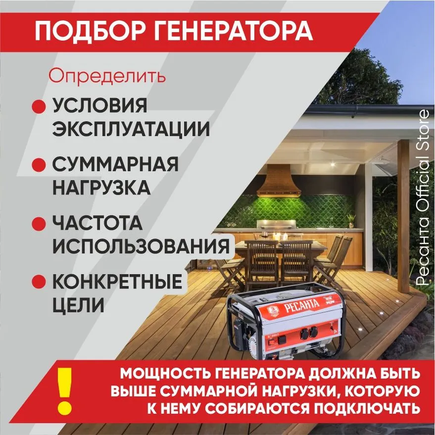 Электрогенератор 6,5кВт Ресанта,15 л.с., (max 7кВт) ручной стартер -3 ГОДА ГАРАНТИИ/ БГ 8000 Р, 15 л, фото 5