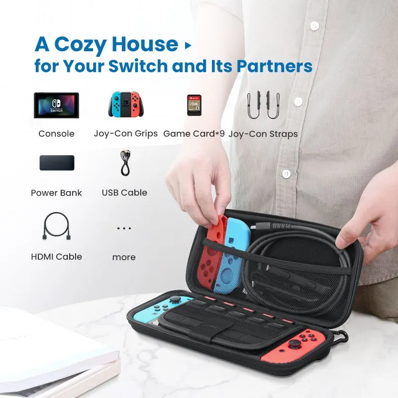 Органайзер для Nintendo UGREEN LP174 (50974) Portable Case for Nintendo Switch. Цвет: черный, черный, фото 3