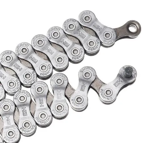 Цепь для велосипеда Shimano Deore CN-HG53, на 9 ск., 114 звеньев, серо-коричневая (без коробки) соединительный пин в комплекте., коричневый, фото 6