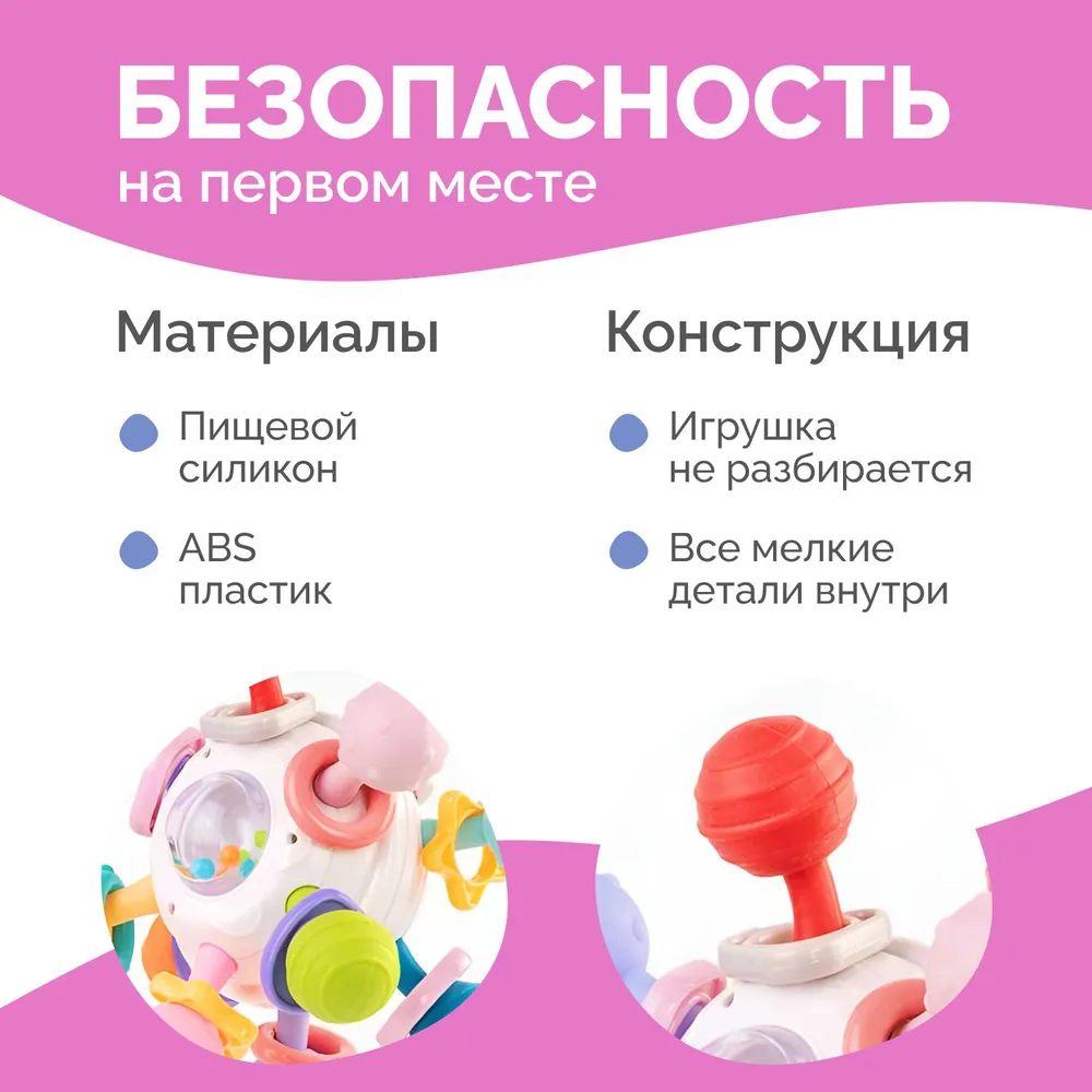 Грызунок, погремушка-прорезыватель, развивающие детские игры, разноцветный, вариант, фото 3