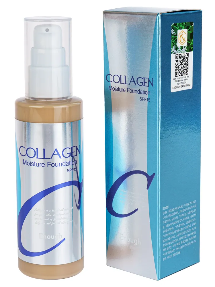 Тональный крем для лица увлажняющий с коллагеном Enough Collagen Moisture Foundation SPF 15, тон 13, вариант, фото 6
