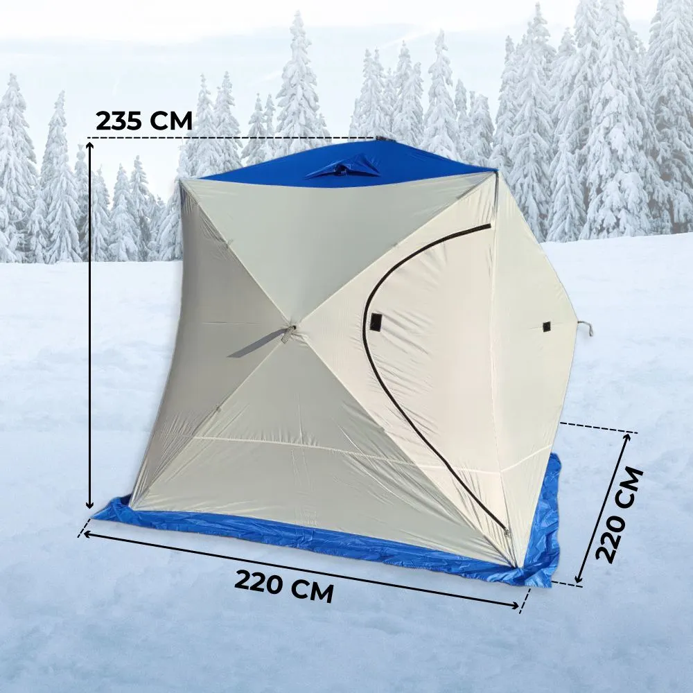 Зимняя палатка куб 220х220х215 см. Палатка для зимней рыбалки. Походная баня. Палатка 3-4 местная #1