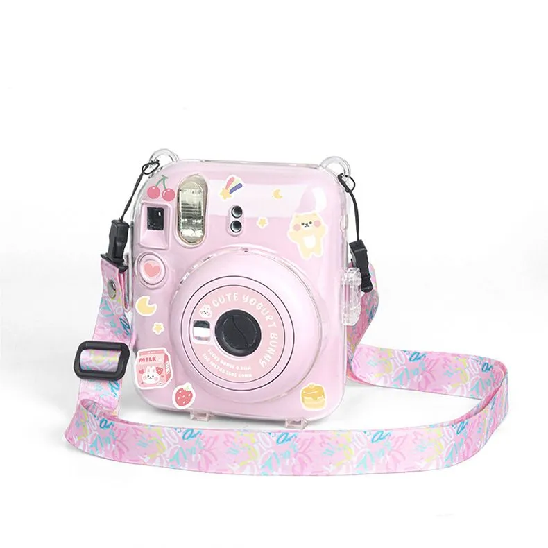 Чехол для фотоаппарата instax mini 12 черно-белый, розовый, фото 6