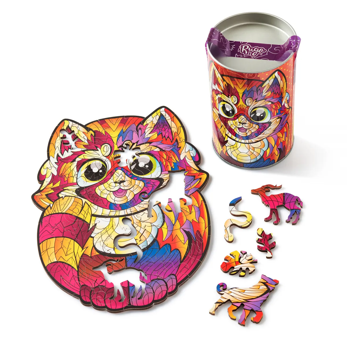 Деревянные пазлы для взрослых и для детей Rugo "Красная Панда" 16х23 см ...