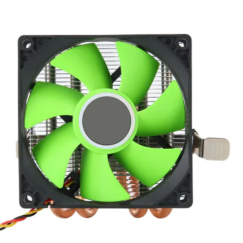 Кулер для процессора, радиатор, 4 медные теплотрубки, вентилятор 3pin, без подсветки, зеленый