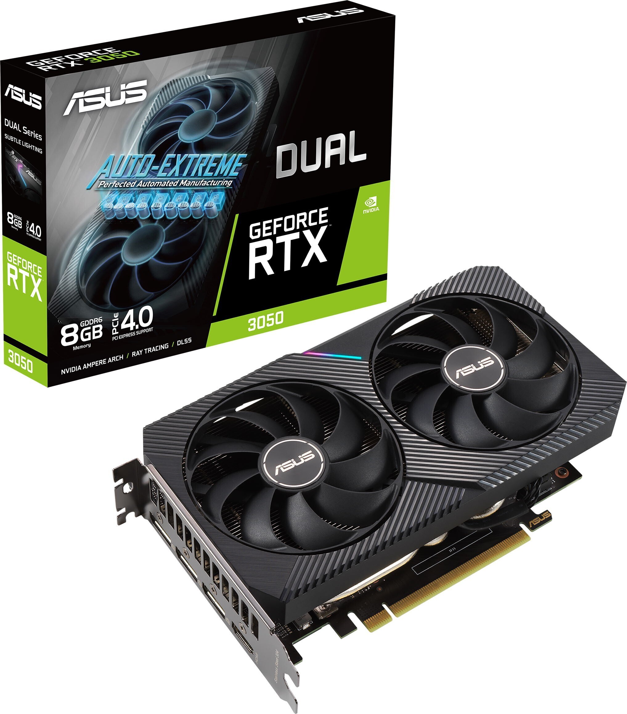 Видеокарта GeForce RTX 3050, 8 ГБ GDDR6 PCI Express 4.0 HDMI, PCI