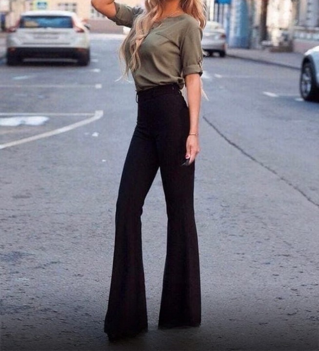 джинсы клеш и платформа в современном луке