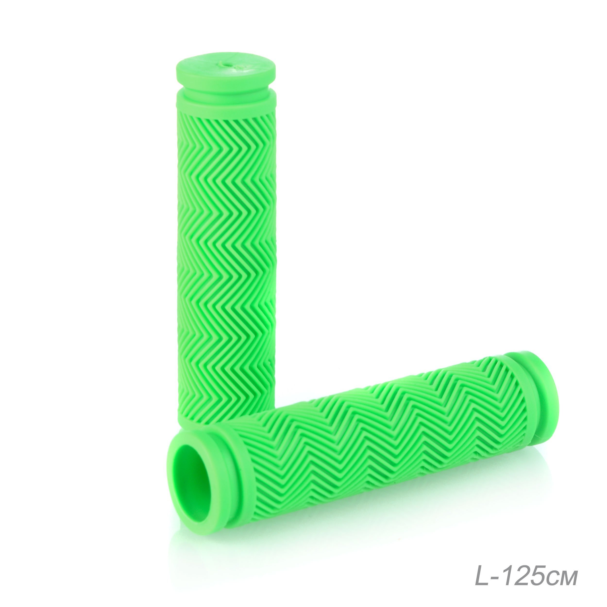 Грипсы для велосипеда COMIRON Grips1 120 мм, рисунок Елочка, полимерный материал, зеленые, 2 шт.