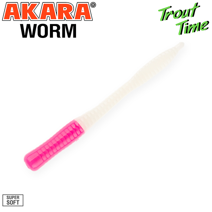 Силиконовая приманка Akara Trout Time WORM 3 Tu-Frutti 451 (10 шт.)