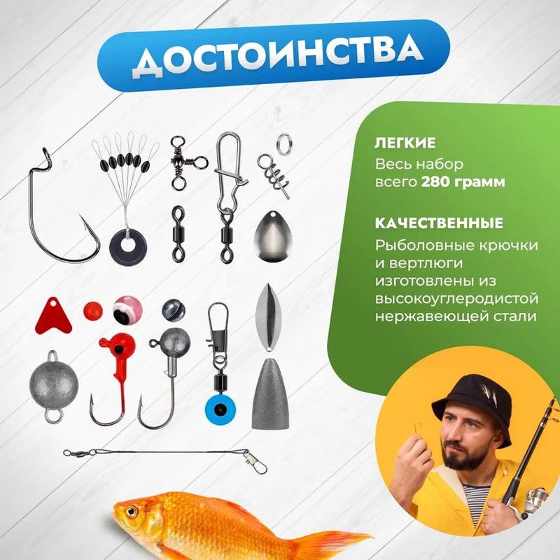 Набор для рыбалки, 257 предметов, рыболовные принадлежности — купить в ...