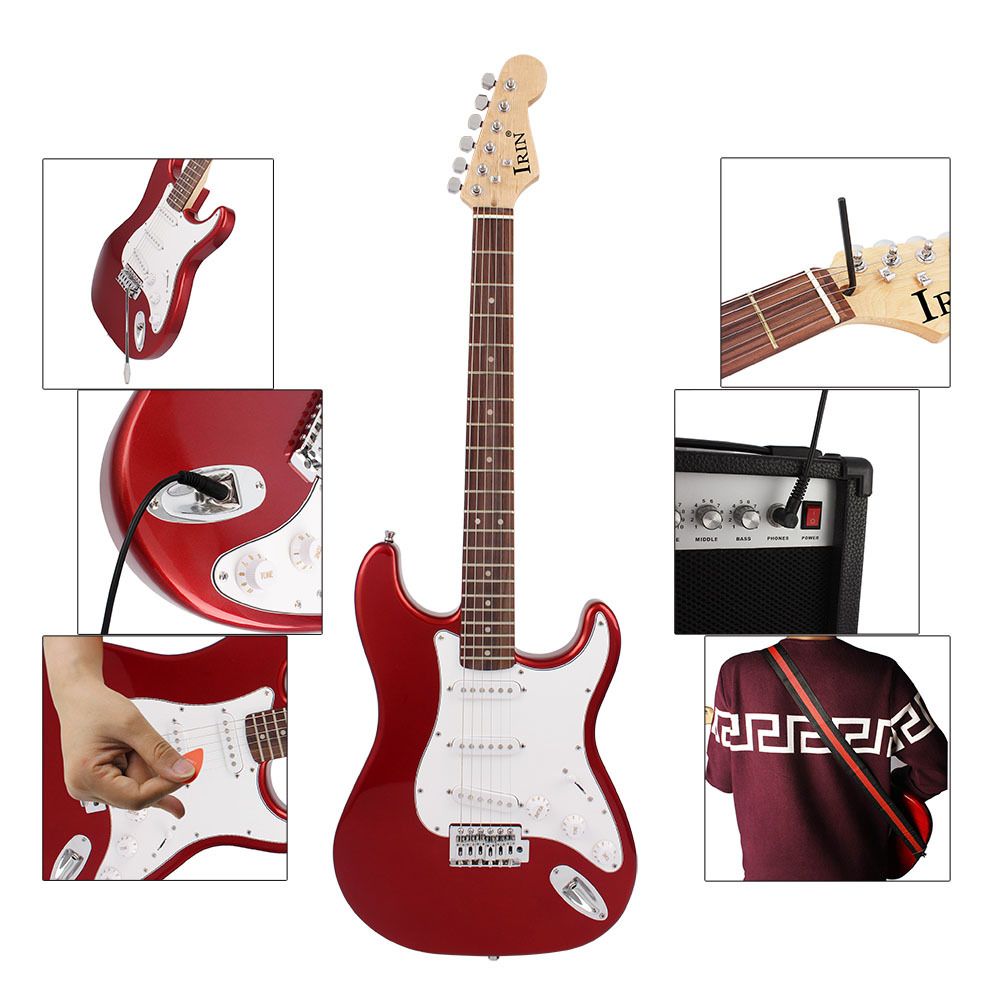 39-дюймовый набор электрогитар single rocker ST student rock щипковый ...