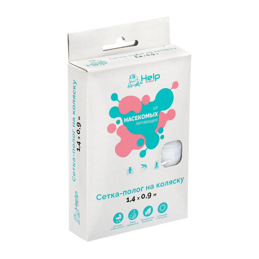 Сетка на коляску или детскую кроватку HELP 140x90 см москитная от ...