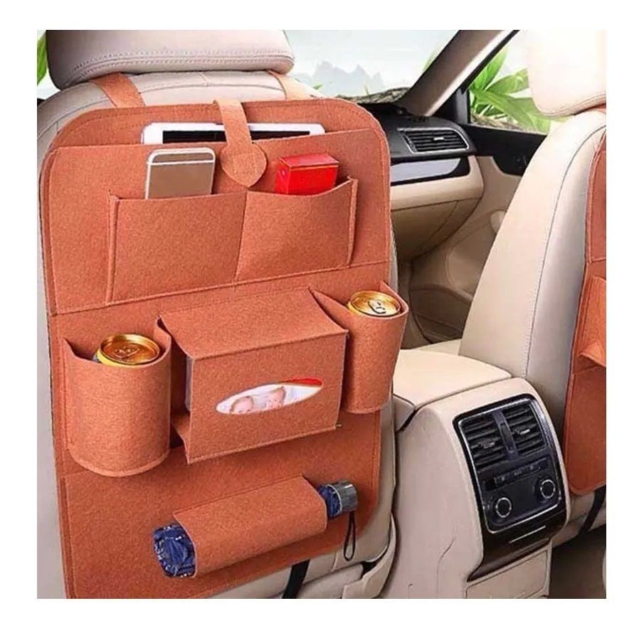 Автомобильный органайзер car backseat Organizer коричневый