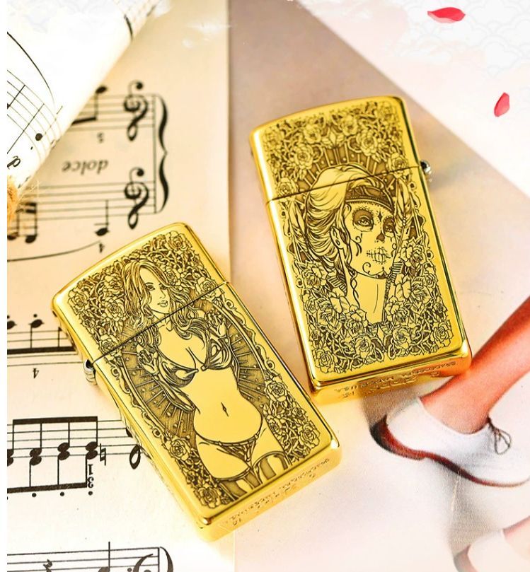 узкая машина zippo из чистой меди skeleton beauty slim machine - купить ...