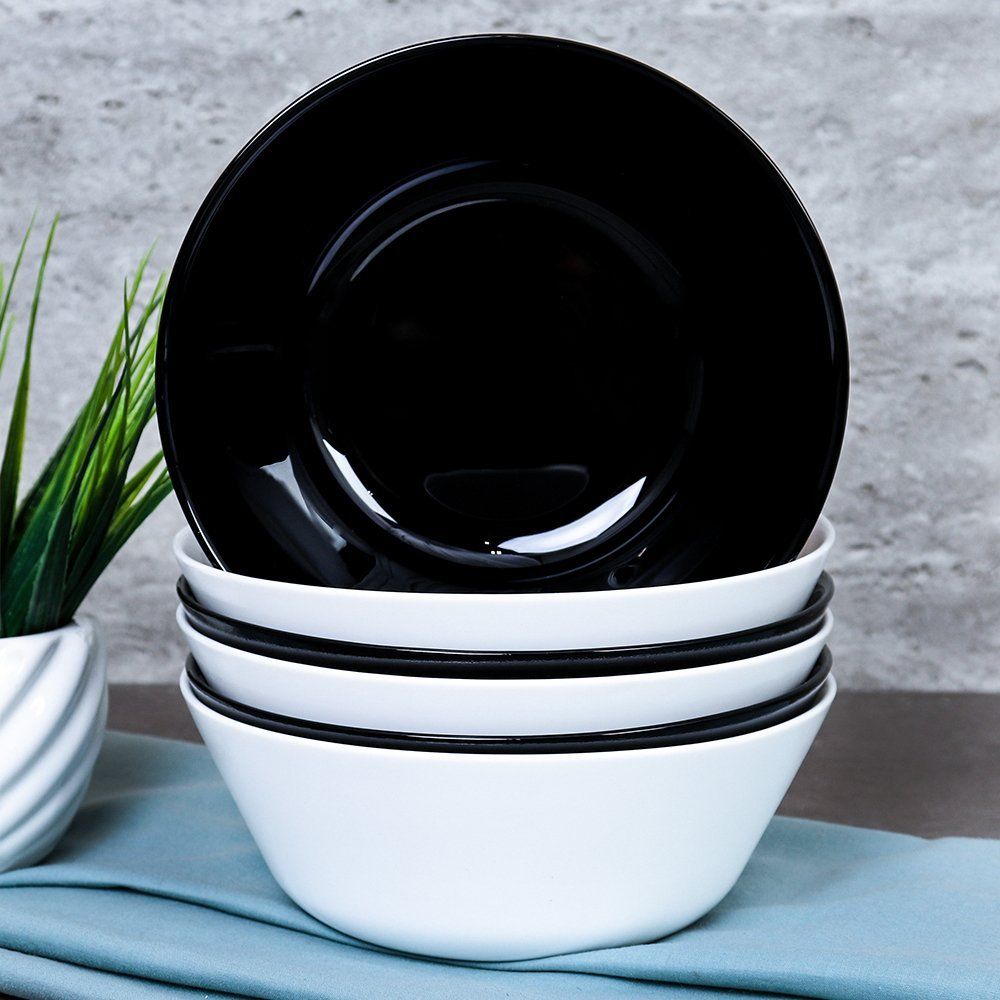 Столовый набор, 19 предметов.WHITE-BLACK. Столовый набор, 19 предметов.WHITE-BLACK.
