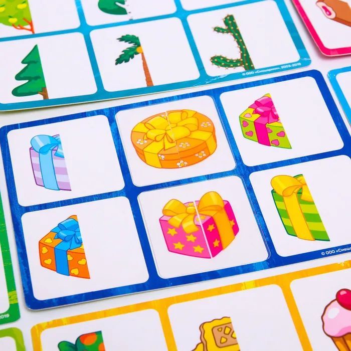 Умное лото Смешарики "Изучаем фрукты, овощи и предметы" собери целое ...