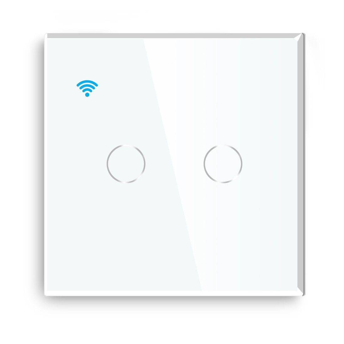 УмныйсенсорныйвыключательсWIFIдвухклавишныйбелый