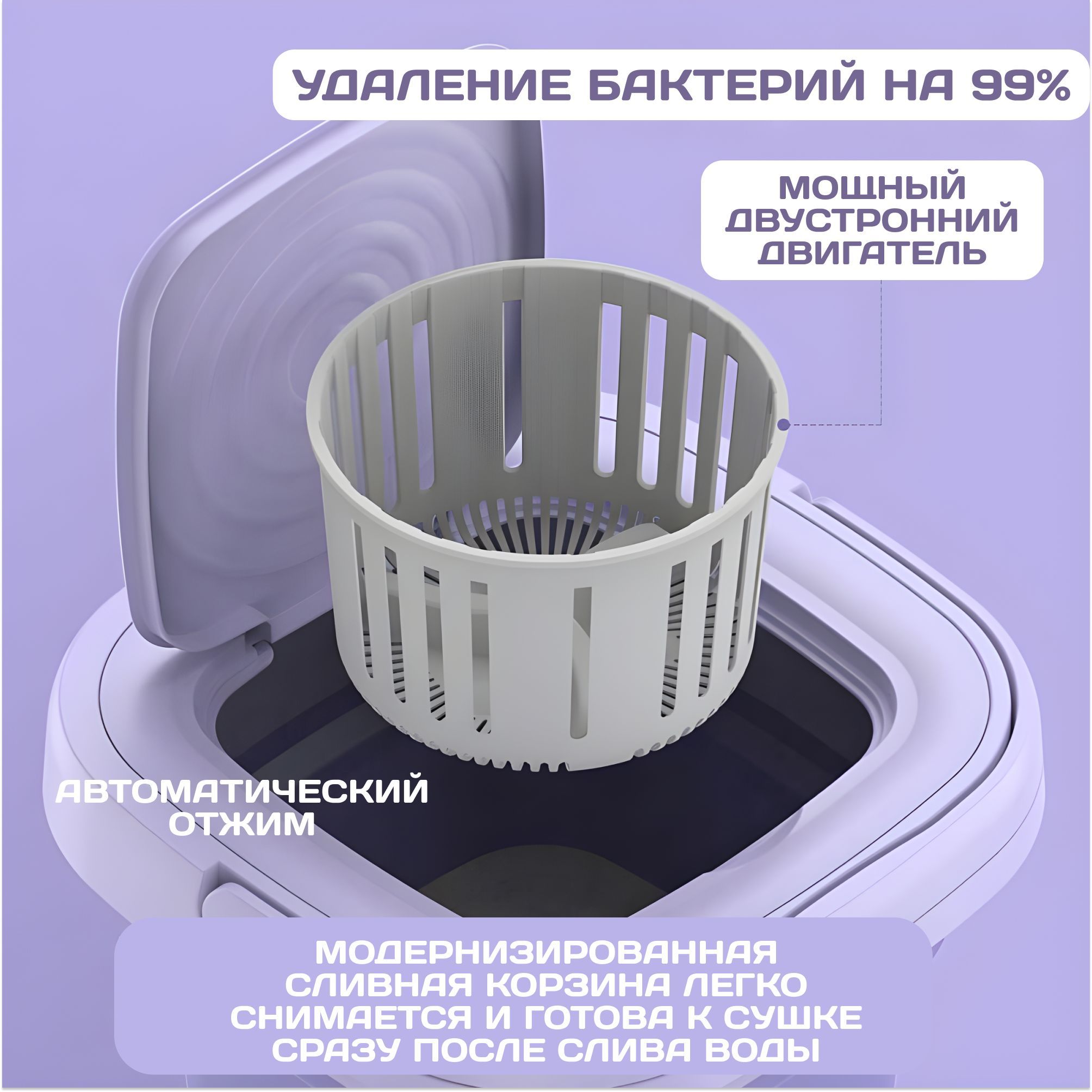 Мини стиральная машинка, складная маленькая стиральная машина, 10 ...