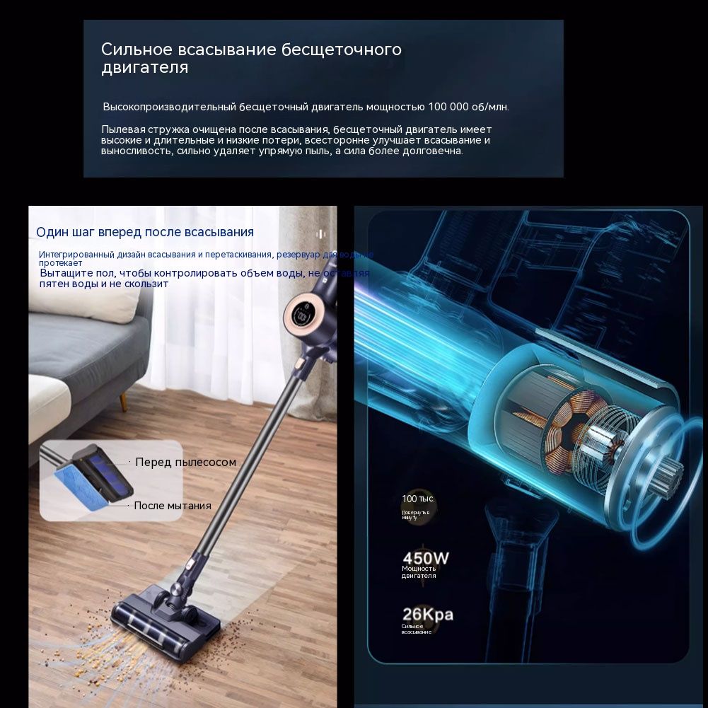 Пылесос вертикальный /Haier HZ-G7B plus/ для полов, ковров, матрасов ...