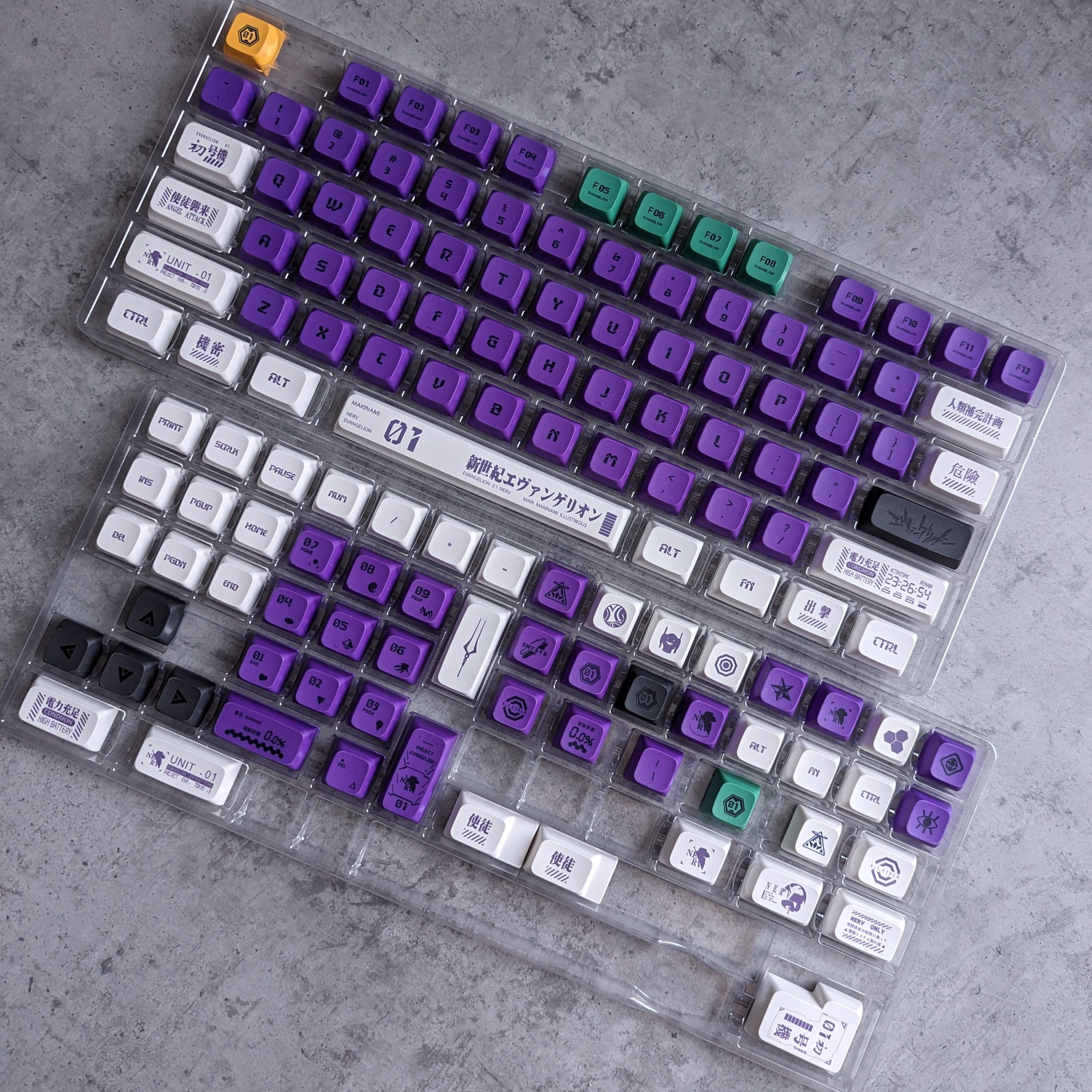 КейкапыEVAдлямеханическойклавиатуры(PBT,XDA),фиолетовый,английский