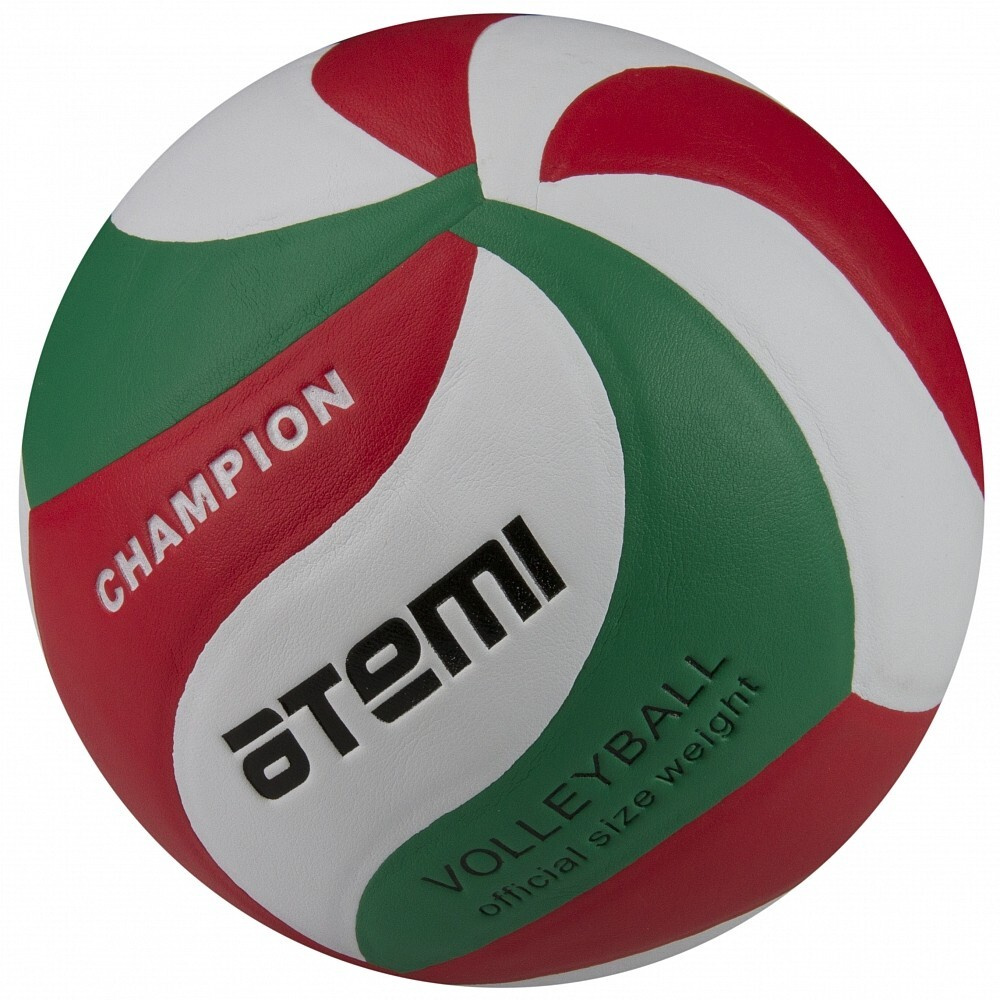 Мяч волейбольный Atemi CHAMPION, 5 размер, белый, зеленый купить по ...