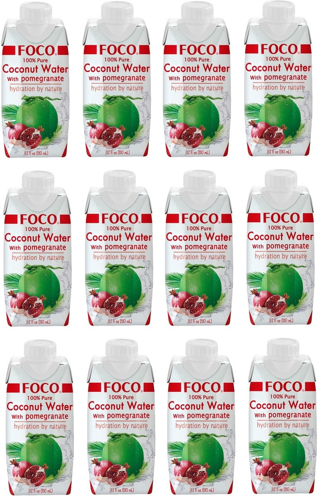 Кокосовая вода FOCO с соком граната, 330 мл х 12 шт #1