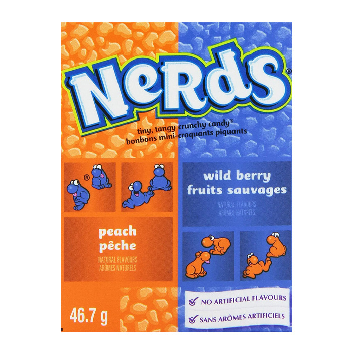 Леденцы Wonka Nerds Peach & Wild Berry со вкусом персика и лесных ягод ...