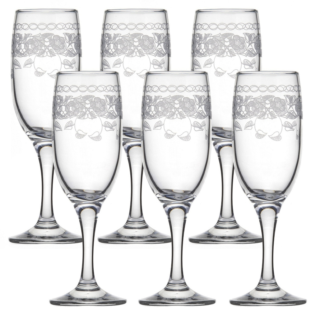Набор бокалов Мусатов Гусь-Хрустальный для шампанского, 190 мл - купить ...