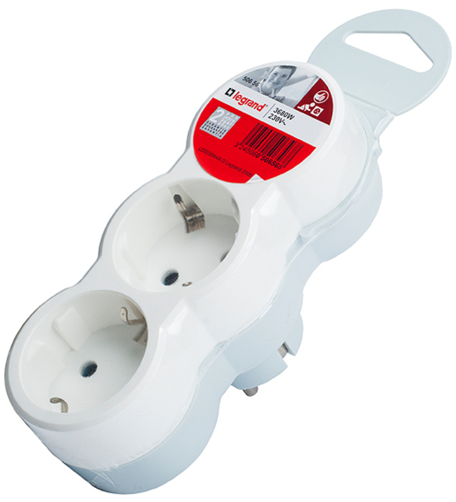 Разветвитель (тройник) Legrand Helium 050656 с заземлением 16 А 230 В 3 ...