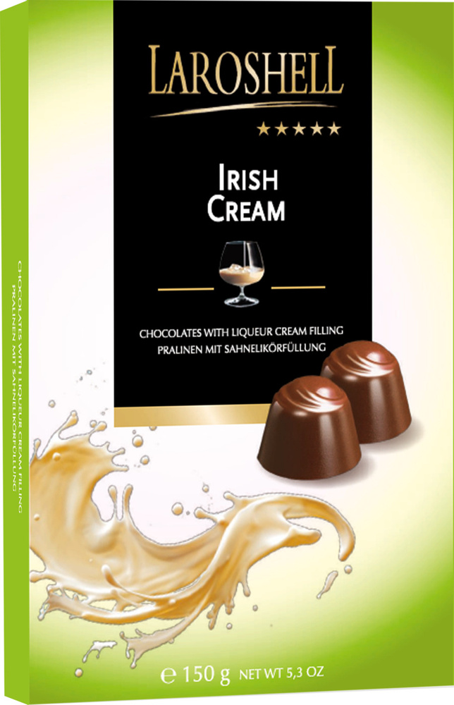 Конфеты шоколадные Laroshell Finest cream & Irish whiskey сливочный ликер, 150 г  #1