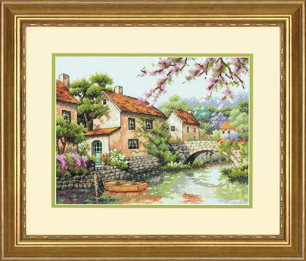 Spring Village-Набор для вышивки крестом, вышивка, сделай сам, рукоделие, печать, 18CT, 14CT, 11CT