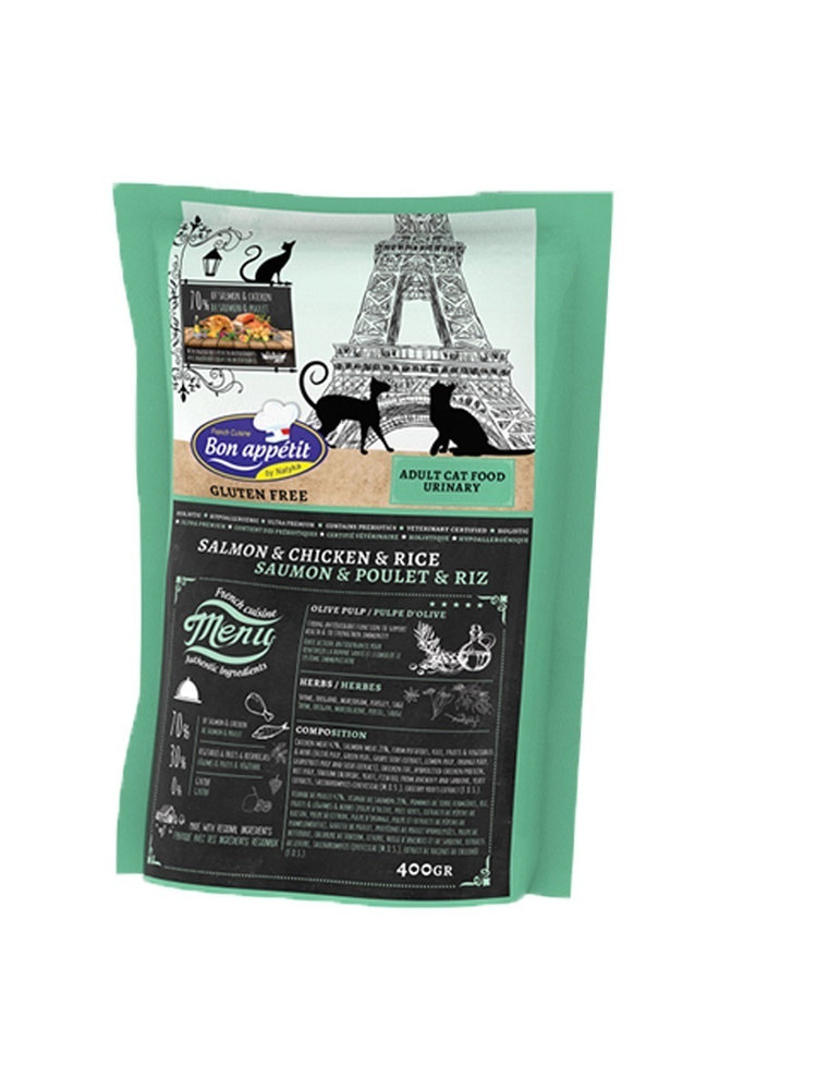 Bon Appetit CAT Adult Urinary Корм сухой для кошек Уринари с Лососем и ...