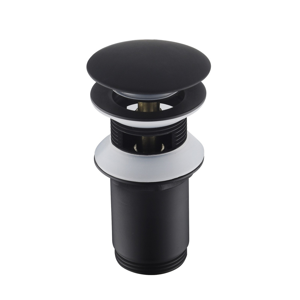 Сливной донный клапан Клик-клак с переливом Timo 8011/03 черный ...