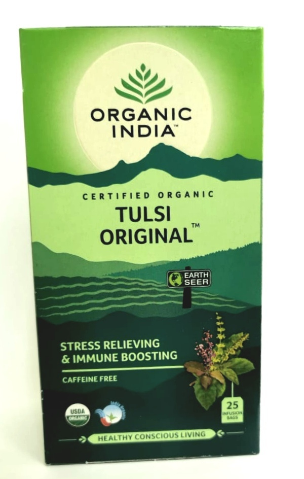 Индийский чайный напиток травяной, т.м. ORGANIC INDIA, Тулси натуральный (Базилик) по 25 пакетиков в #1