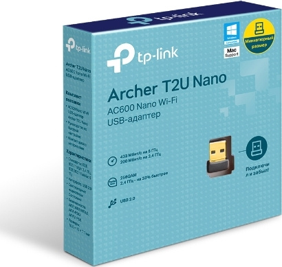 TP-Link Wi-Fi-адаптер 600MBPS USB ARCHER T2U NANO TP-LINK_2523 озон ...